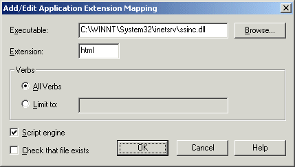 Add Application Extension Mapping -ruutu